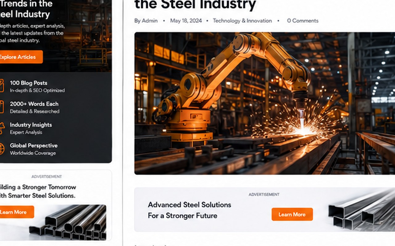 Advanced High-Strength Steel and Next-Generation Applications: New Innovations Reshaping Steel Manufacturing — steel industry image